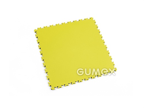 Fliese für hohe Belastung FORTELOCK 2020, 7mm, 510x510mm, 92°ShA, Dessin Leder, PVC, gelb, 